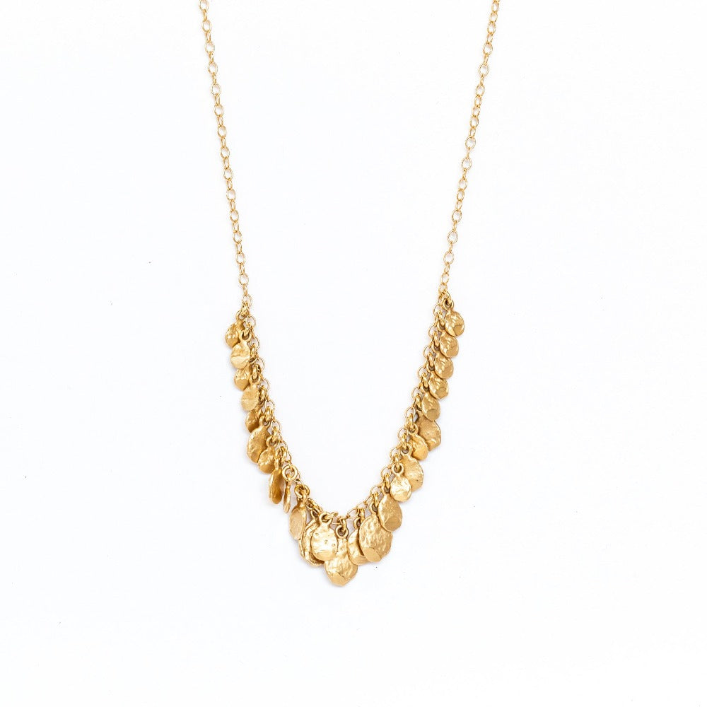 Victoria Cunningham | Large Golden Flake Cluster Necklace