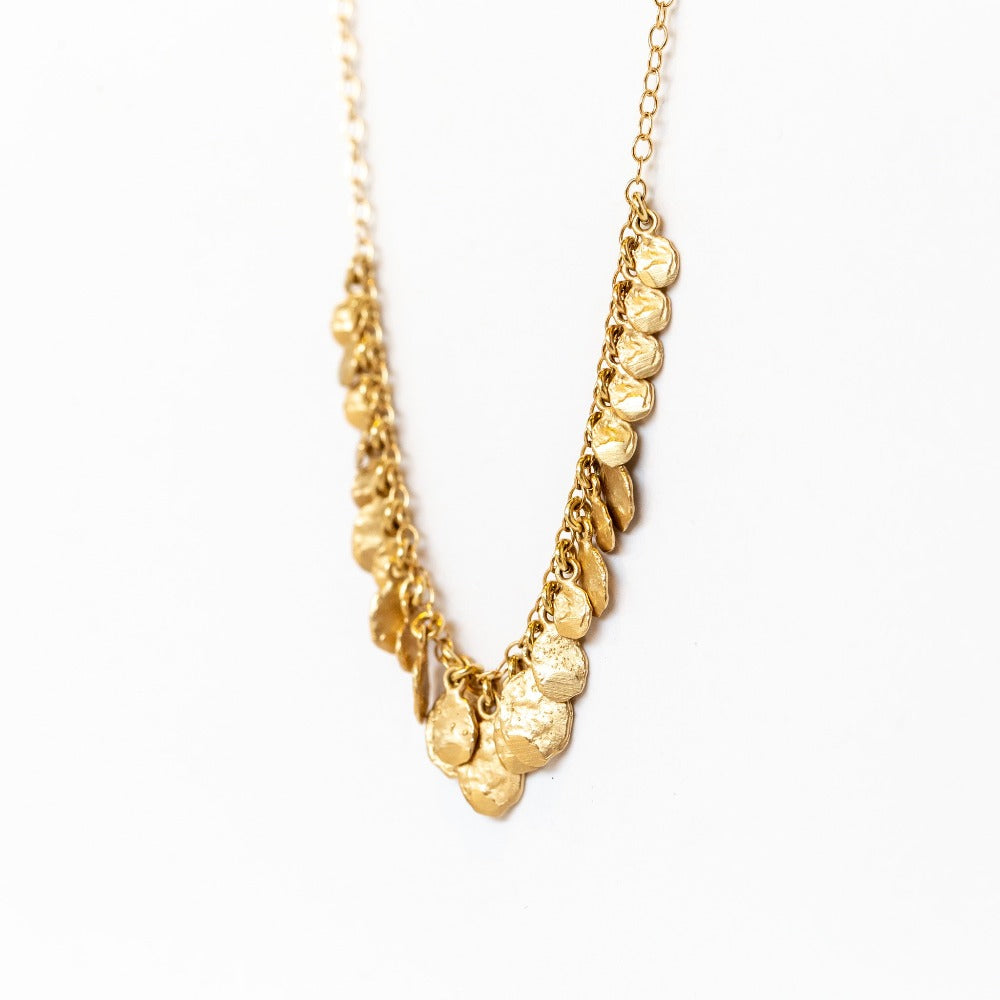 Victoria Cunningham | Large Golden Flake Cluster Necklace