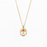 Victoria Cunningham | Third Eye Skull Necklace with Ruby