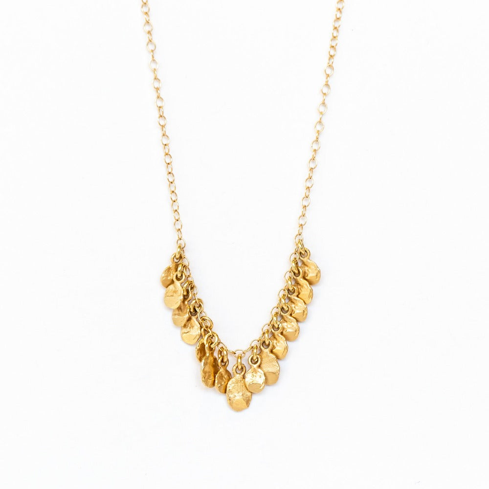 Victoria Cunningham | Small Golden Flake Cluster Necklace