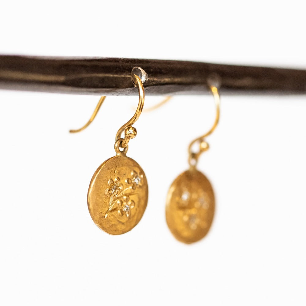Victoria Cunningham | Tiny Cherry Blossom Drop Earrings