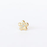 Victoria Cunningham | Tiny Flower Stud Earring with Diamond (Single)
