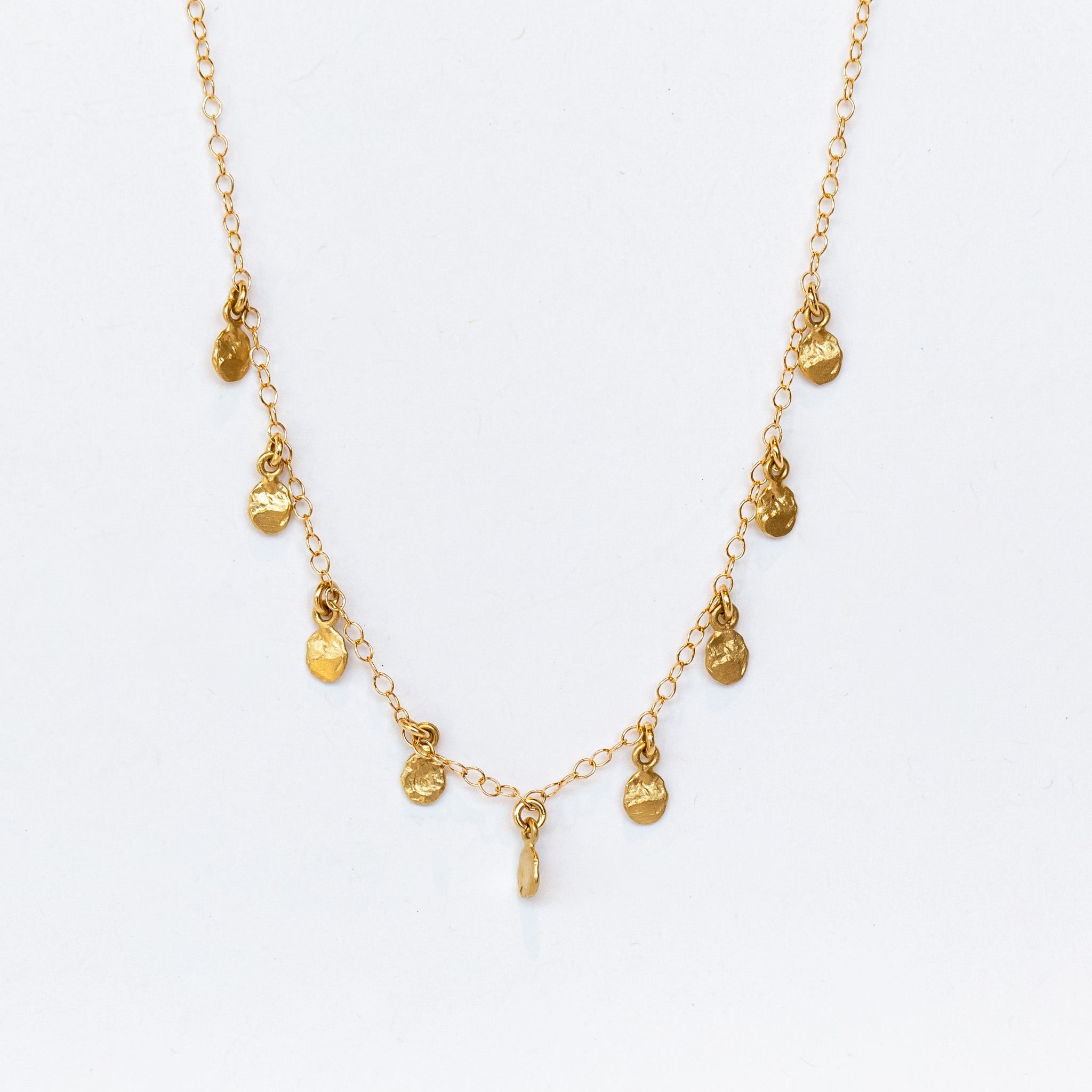 Victoria Cunningham | Small Golden 9 Flakes Necklace