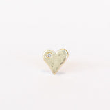 Victoria Cunningham | Tiny Heart Stud Earring with Diamond (Single)