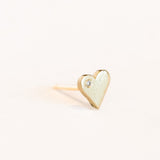 Victoria Cunningham | Tiny Heart Stud Earring with Diamond (Single)