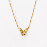 Victoria Cunningham | Tiny Pave Butterfly Necklace