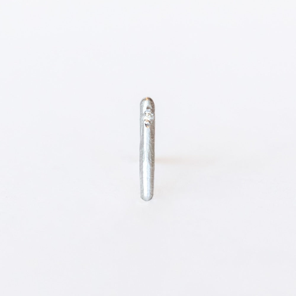 Victoria Cunningham | Tiny Stick Stud Earring with Diamond (Single)