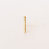 Victoria Cunningham | Tiny Stick Stud Earring with Diamond (Single)