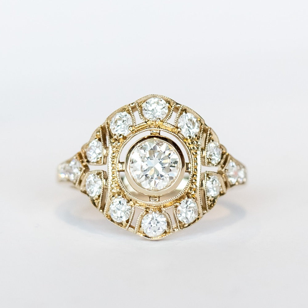 Diamond Solitaire White Gold Ring - MASSNOON