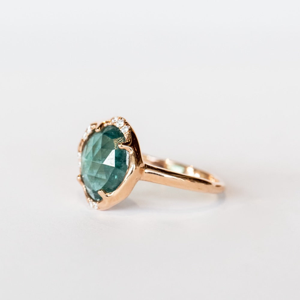Sirciam | Blue Indicolite Tourmaline Aphenos Ring