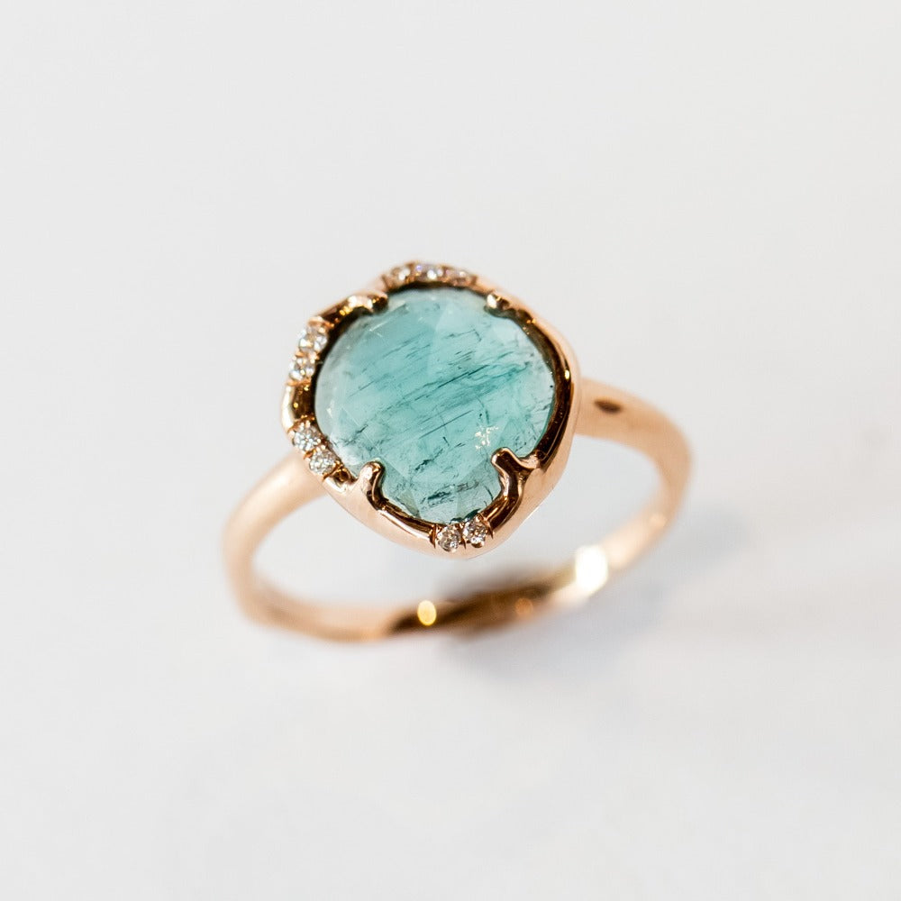 Sirciam | Blue Indicolite Tourmaline Aphenos Ring