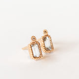 Sirciam | Aquamarine Milgrain Stud Earrings