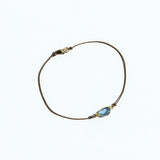 Asymmetrical Blue Sapphire Cord Bracelet