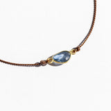 Asymmetrical Blue Sapphire Cord Bracelet