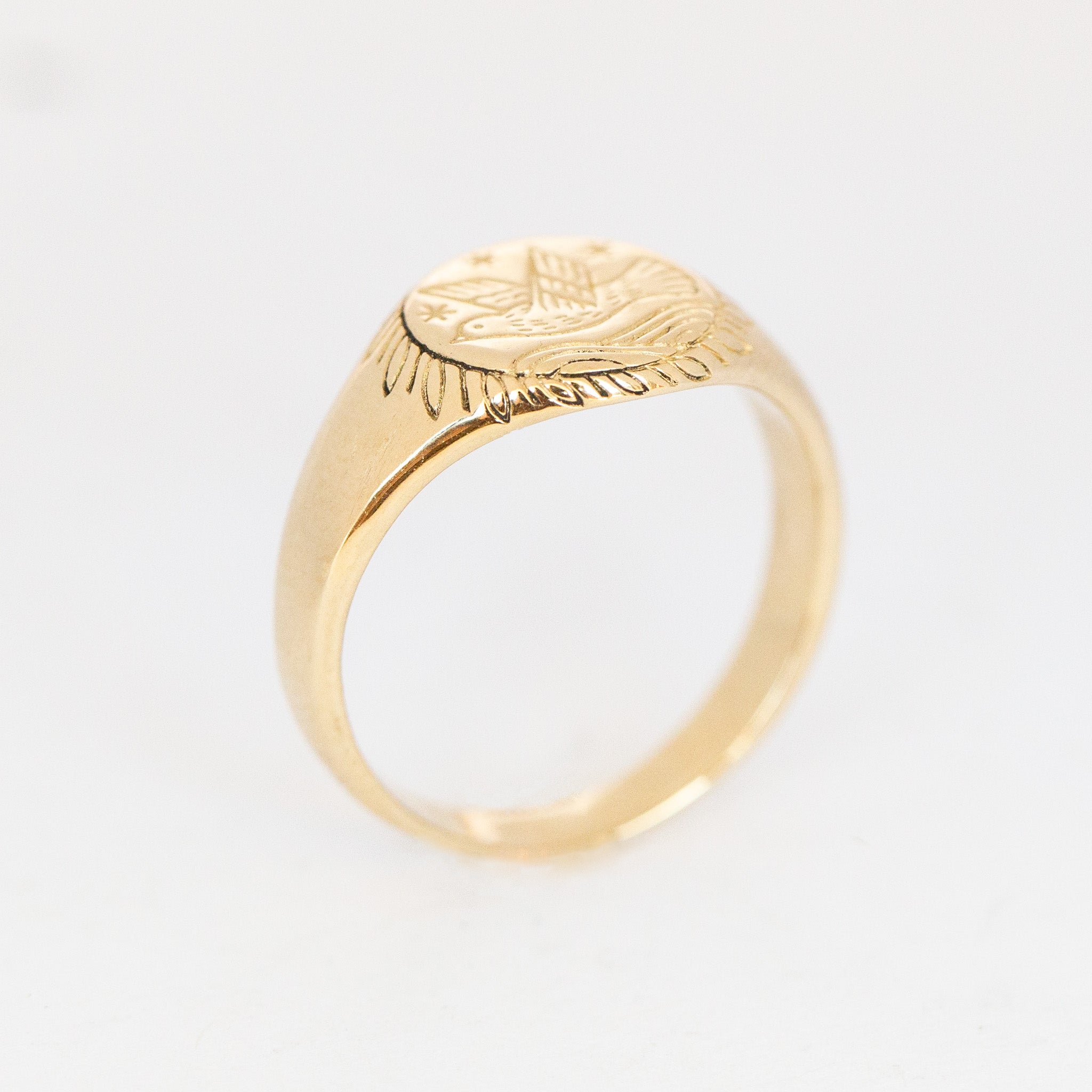 At Sea Pinkie Signet Ring