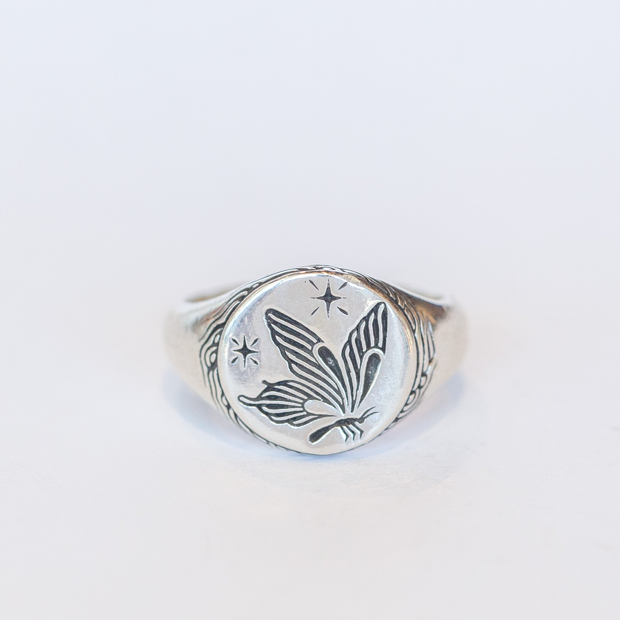Butterfly Signet Ring