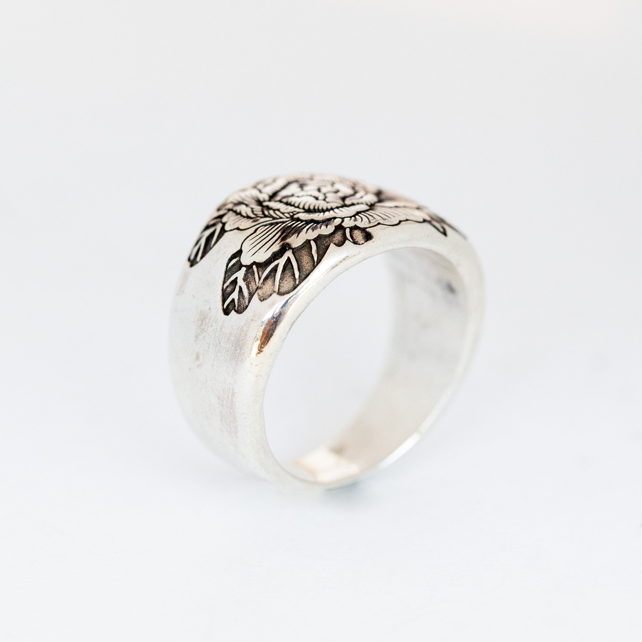 Peony Signet Ring
