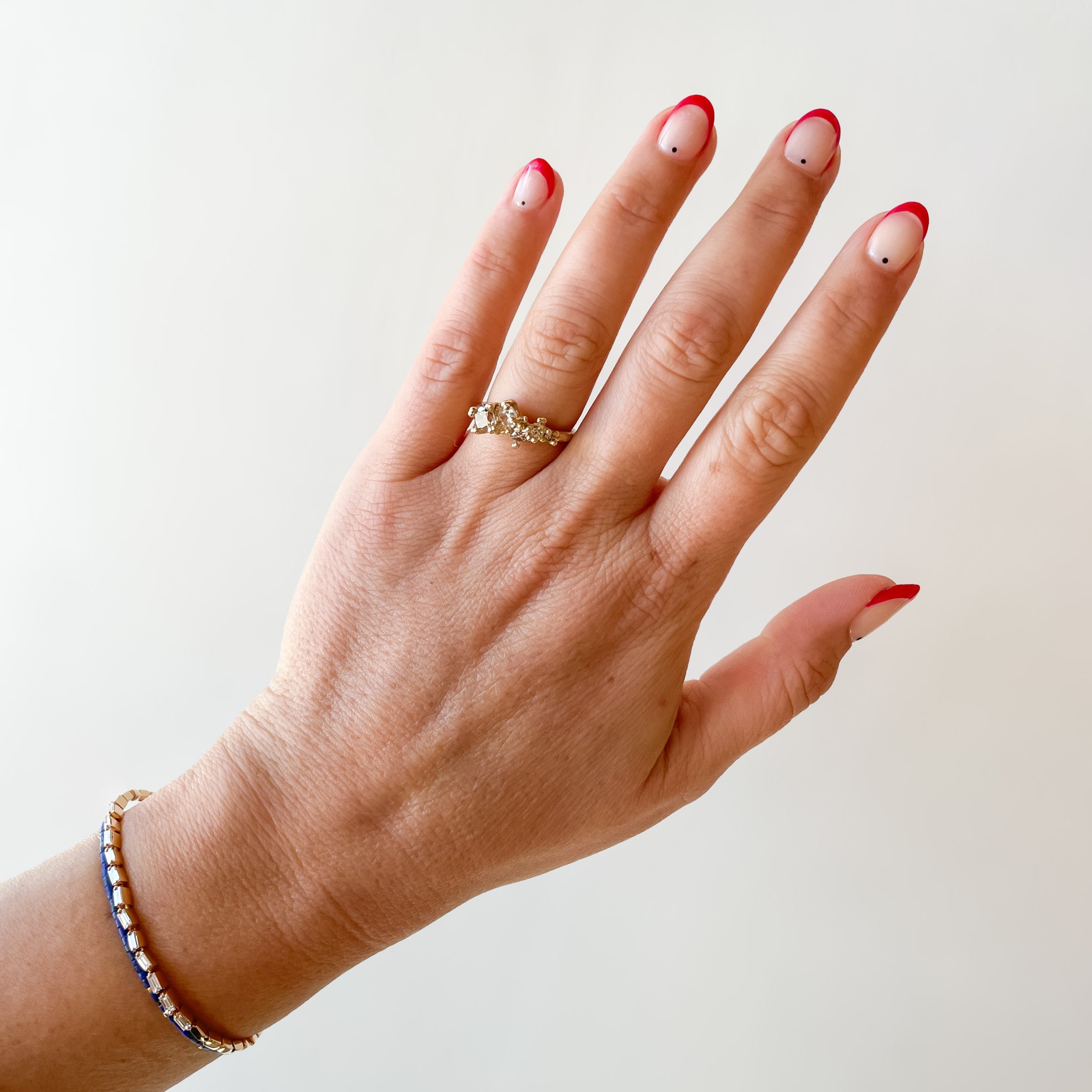 Ruth Tomlinson | Champagne Diamond Tapering Cluster Ring
