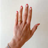 Ruth Tomlinson | 14k Half Round Band with Diamonds and Granules
