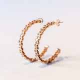Suzanne Kalan | 14k Large White Topaz Hoop Earrings