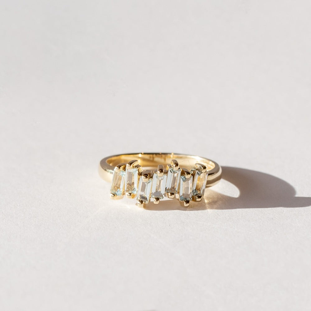 Suzanne Kalan | 14k Light Blue Topaz Amalfi Half Band