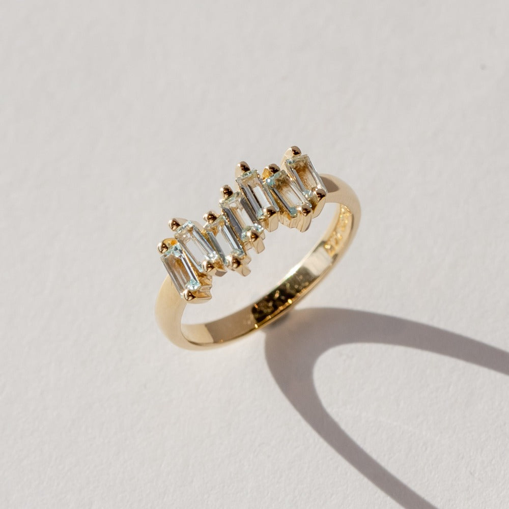 Suzanne Kalan | 14k Light Blue Topaz Amalfi Half Band