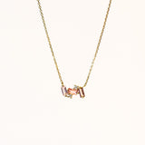 Suzanne Kalan | 14k Mini Burst Rose de France, Pink Topaz, and Morganite Pendant Necklace