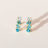 Suzanne Kalan | 14k Blue Ombre Bar Stud Earrings