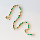 Suzanne Kalan | 18k Baguette and Princess Cut Emerald and Diamond Bracelet
