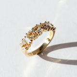 Suzanne Kalan | 18k Baguette and Princess Cut Diamond Half Band