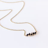 Suzanne Kalan | 18k Black Sapphire Mini Frenzy Bar Necklace