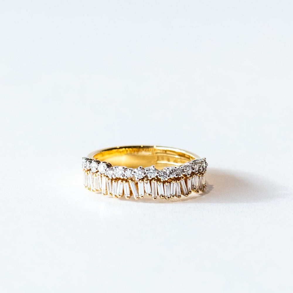 Suzanne Kalan | 18k Short Stack Half Band Ring