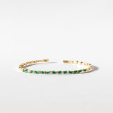 Suzanne Kalan | 18k Emerald Baguette Bangle