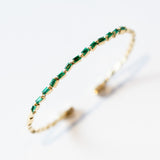 Suzanne Kalan | 18k Emerald Baguette Bangle