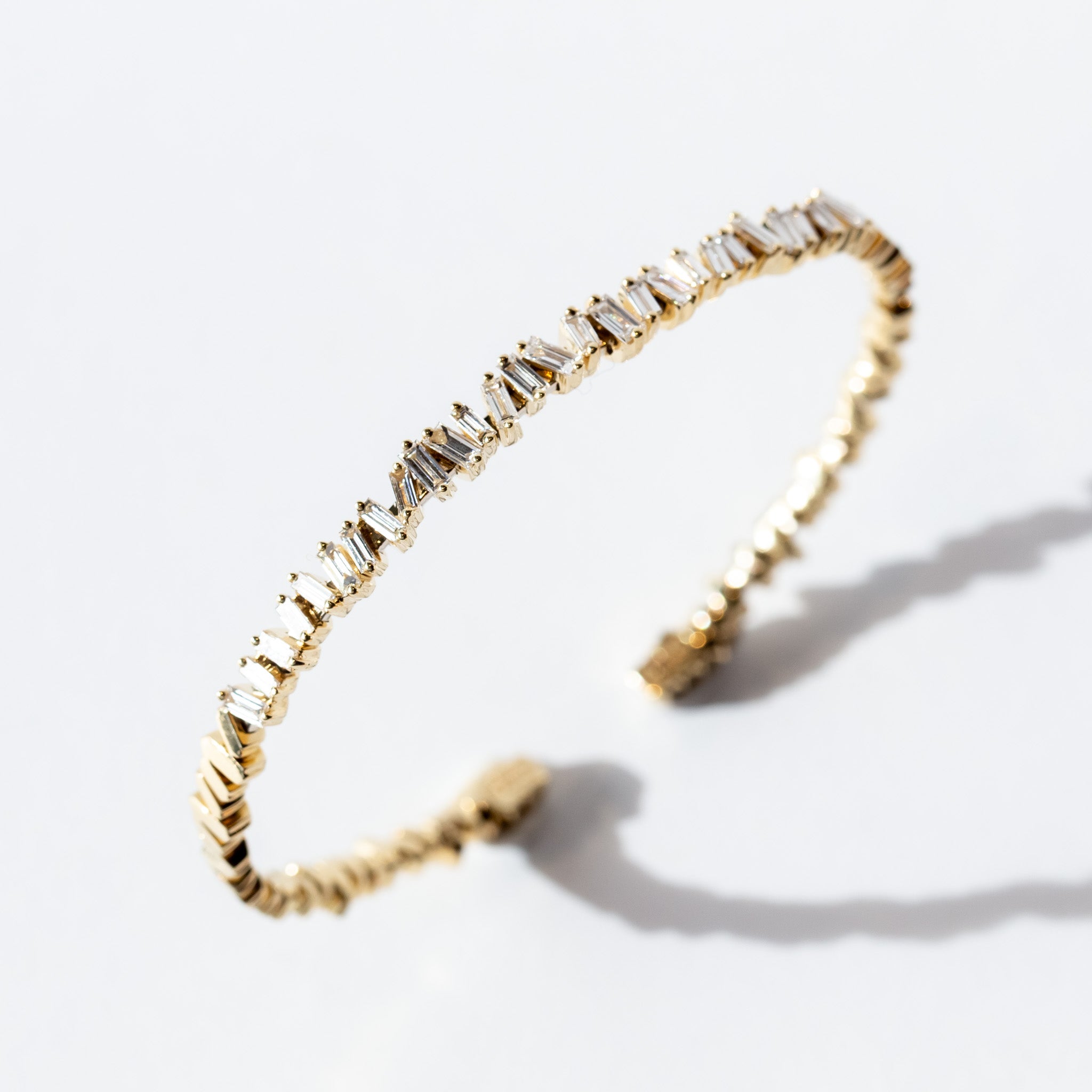 TEN.×CLANE TOWER UP BANGLE Suzanne Kalan | 18k Classic Fireworks Diamond Bangle – LAPIS