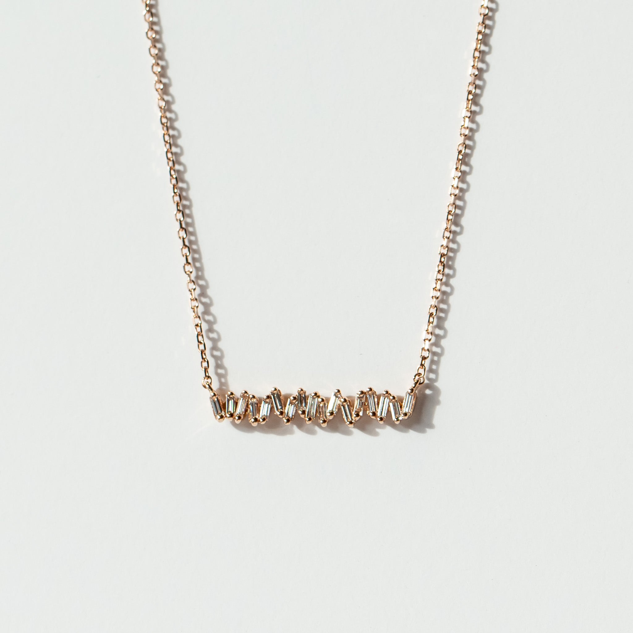 Suzanne Kalan | 18k Classic Fireworks Diamond Bar Necklace