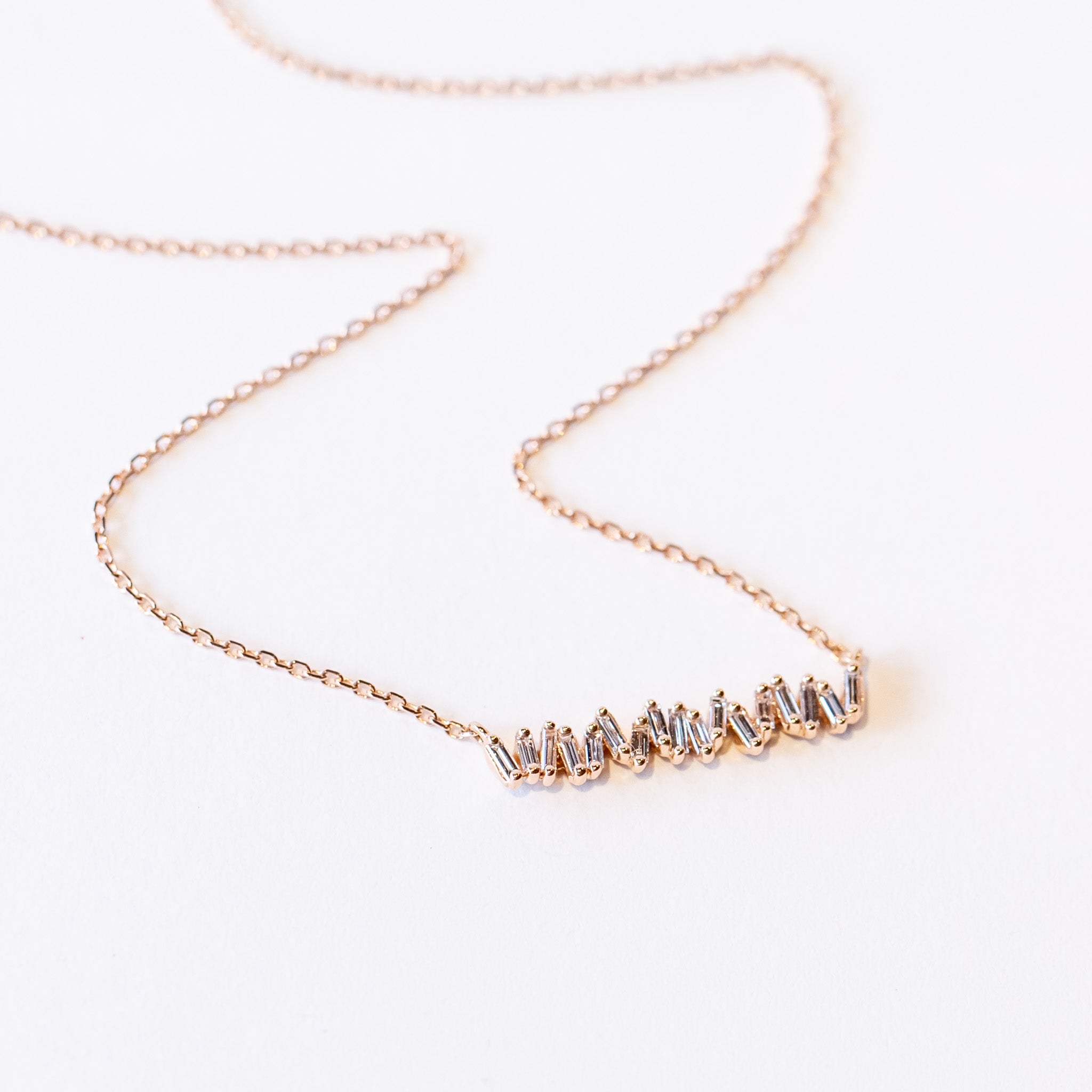 Suzanne Kalan | 18k Classic Fireworks Diamond Bar Necklace