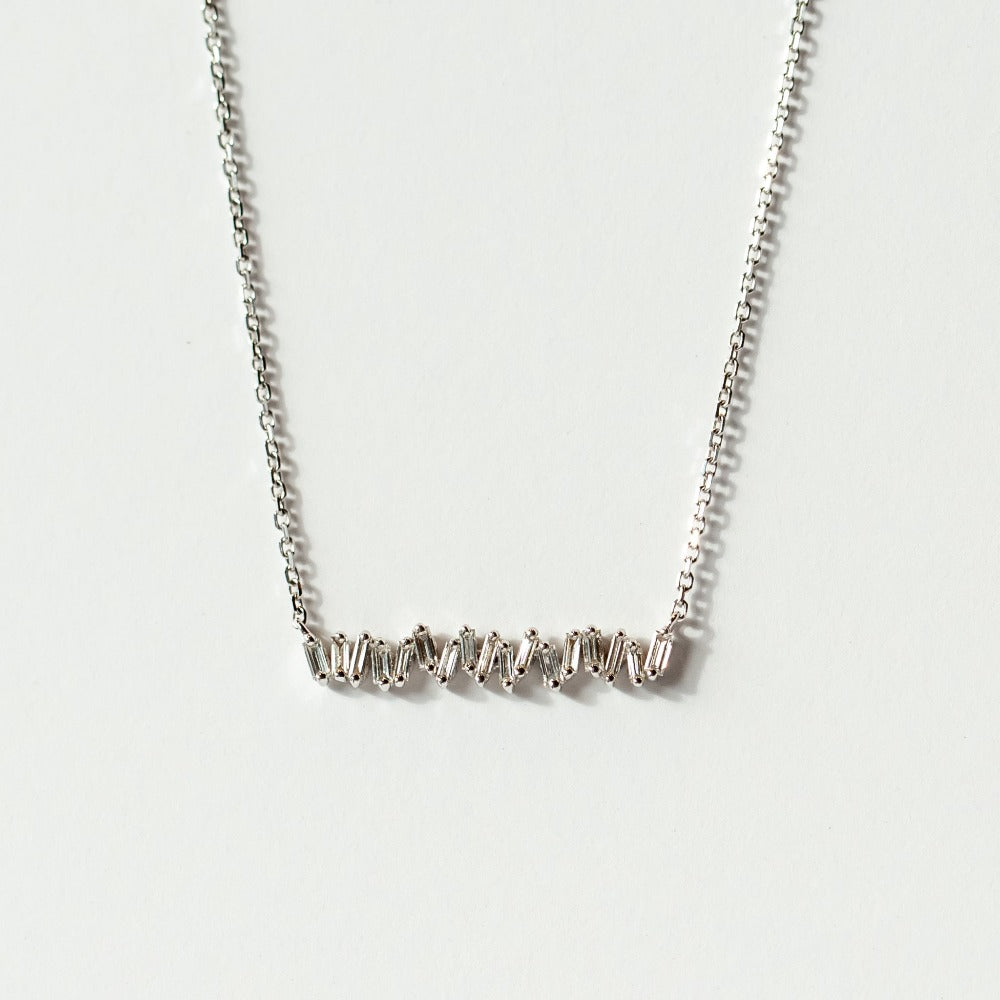 Suzanne Kalan | 18k Classic Fireworks Diamond Bar Necklace