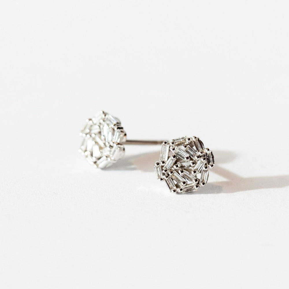 Suzanne Kalan | 18k Classic Fireworks Round Diamond Stud Earrings