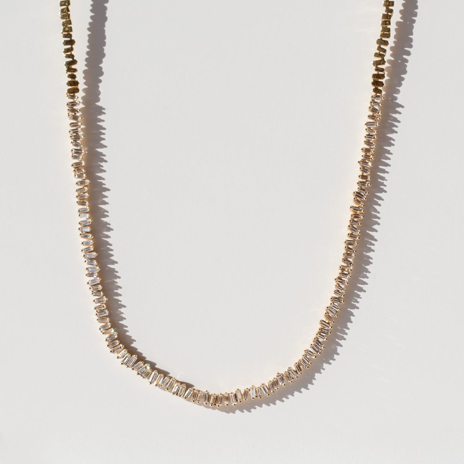 Suzanne Kalan | 18k Classic Fireworks Diamond Tennis Necklace