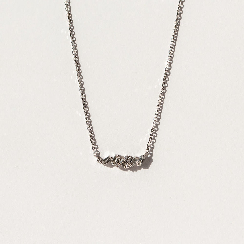 Suzanne Kalan | 18k Frenzy Diamond Mini Bar Necklace