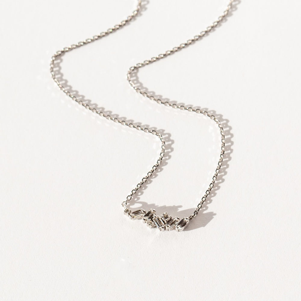 Suzanne Kalan | 18k Frenzy Diamond Mini Bar Necklace