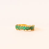 Suzanne Kalan | 18k Emerald Baguette Half Band