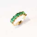 Suzanne Kalan | 18k Emerald Baguette Half Band