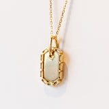 Suzanne Kalan | 18k Medium Golden Dog Tag Diamond Pendant