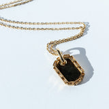 Suzanne Kalan | 18k Medium Golden Dog Tag Diamond Pendant