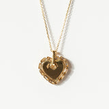 Suzanne Kalan | 18k Medium Golden Heart Dog Tag Diamond Pendant