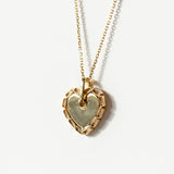 Suzanne Kalan | 18k Medium Golden Heart Dog Tag Diamond Pendant