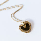 Suzanne Kalan | 18k Medium Golden Heart Dog Tag Diamond Pendant