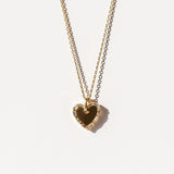 Suzanne Kalan | 18k Golden Mini Heart Diamond Dog Tag Necklace